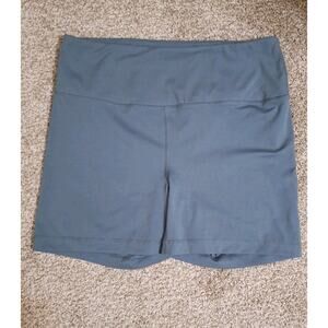 Yogalicious Lux High-Waisted Athletic Shorts Biker Gray Size XXL
